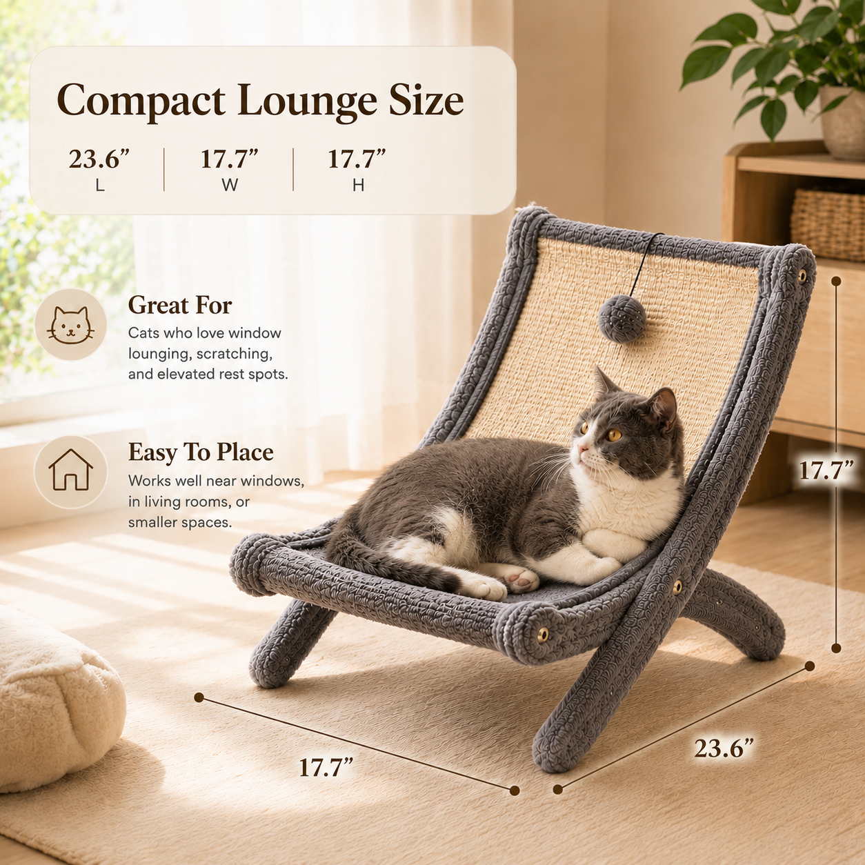 Sisal Cat Lounge Chair & Scratcher
