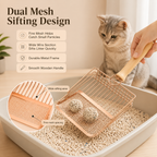 Metal Cat Litter Scoop with Wooden Handle