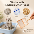Metal Cat Litter Scoop with Wooden Handle