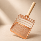 Metal Cat Litter Scoop with Wooden Handle