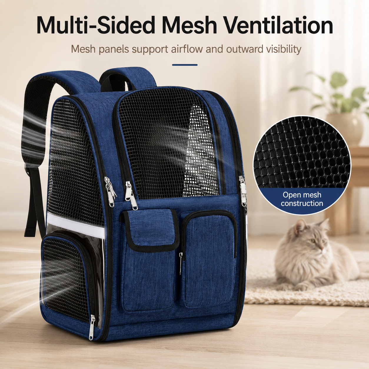 Ventilated Pet Carrier Backpack