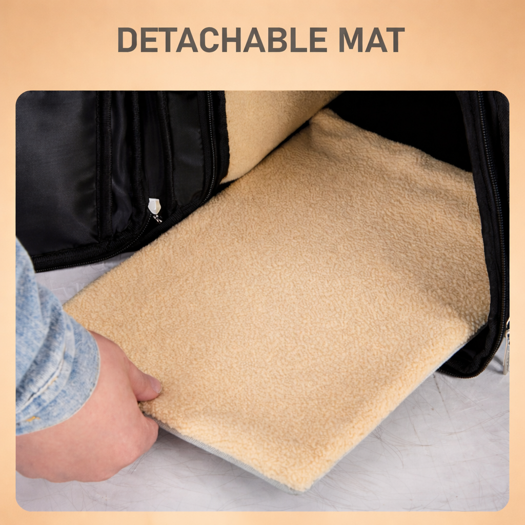 Expandable Pet Carrier Backpack with Back Extension & Storage Pocket