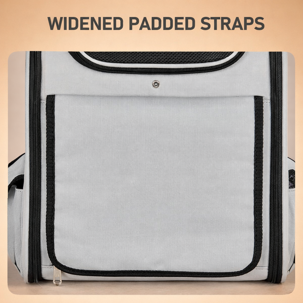 Expandable Pet Carrier Backpack with Back Extension & Storage Pocket