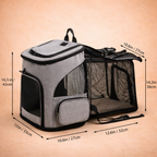 Expandable Travel Pet Carrier Backpack for Cats & Small Dogs
