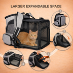 Expandable Travel Pet Carrier Backpack for Cats & Small Dogs