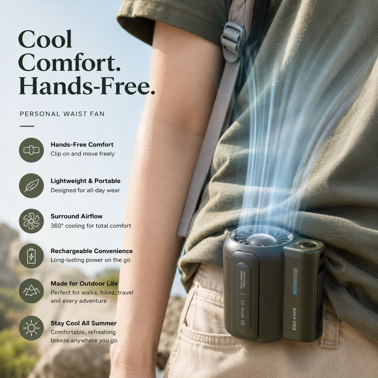 Portable Clip-On Cooling Fan