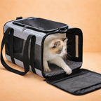 Oxford Pet Carrier Bag with Mesh Panels & Shoulder Strap