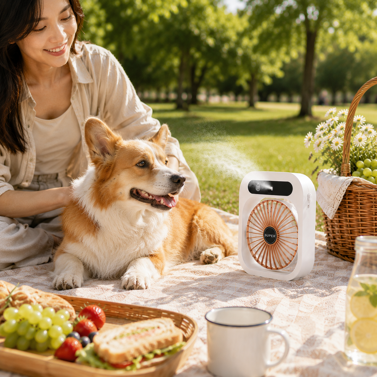 Portable Misting Fan for Pets