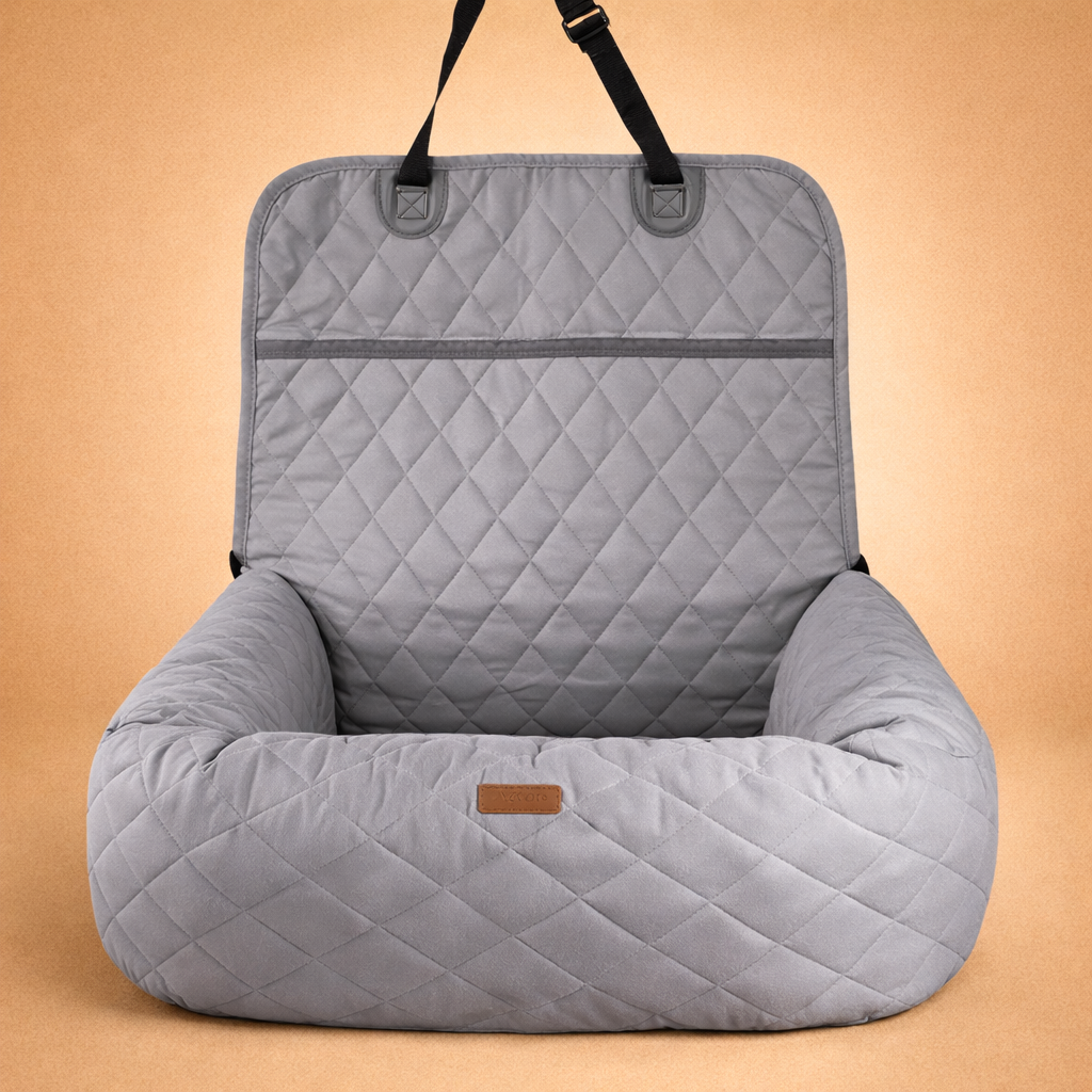 2-in-1 Foldable Dog Car Seat Bed