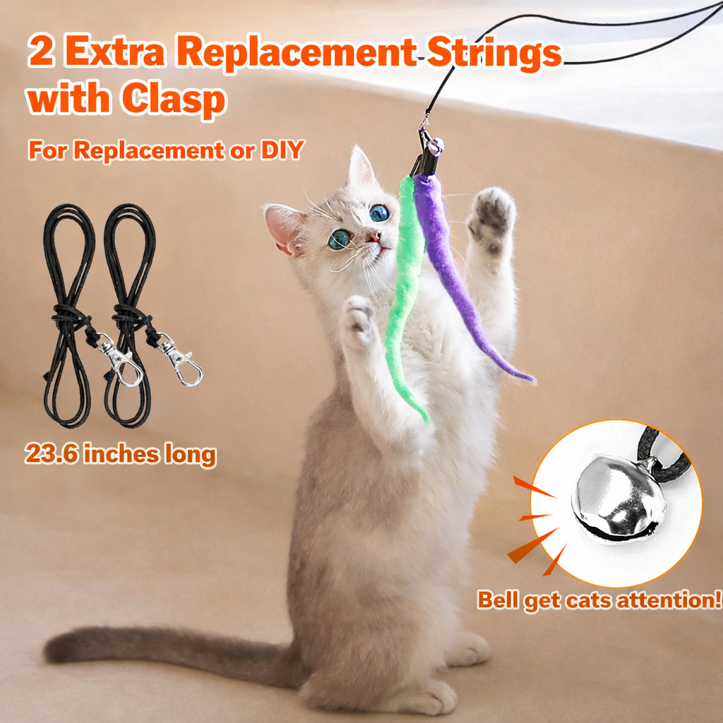 11-Piece Retractable Cat Wand Toy Set