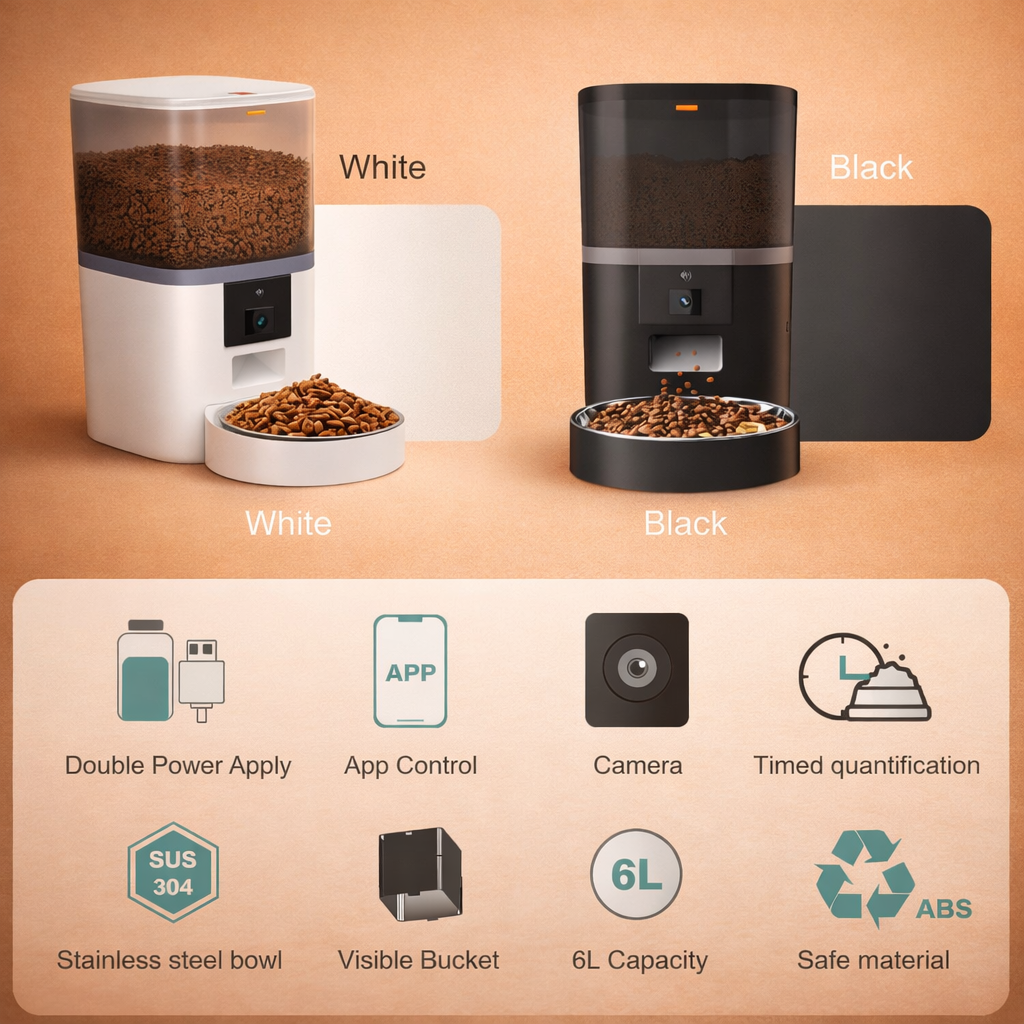 Smart WiFi Pet Feeder with Camera