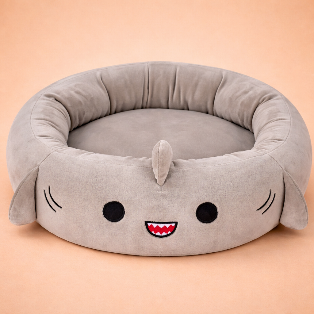Super Soft Shark Plush Pet Bed