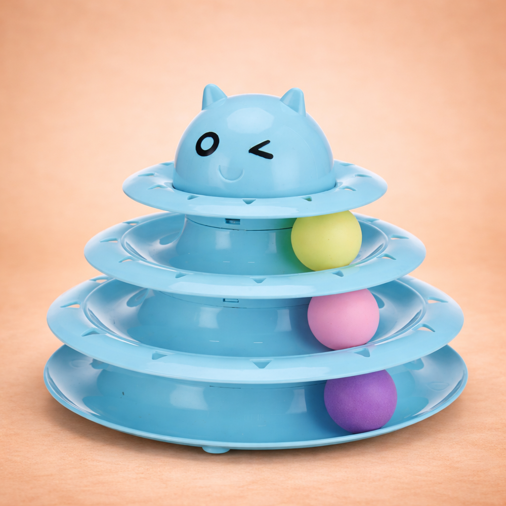 3-Tier Cat Track Ball Toy