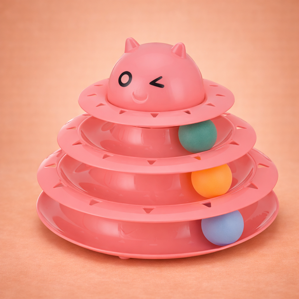 3-Tier Cat Track Ball Toy