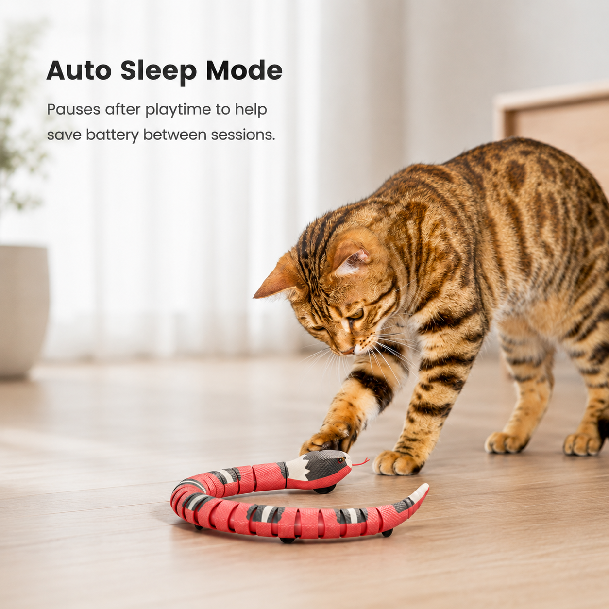Rechargeable Electric Snake Cat Toy