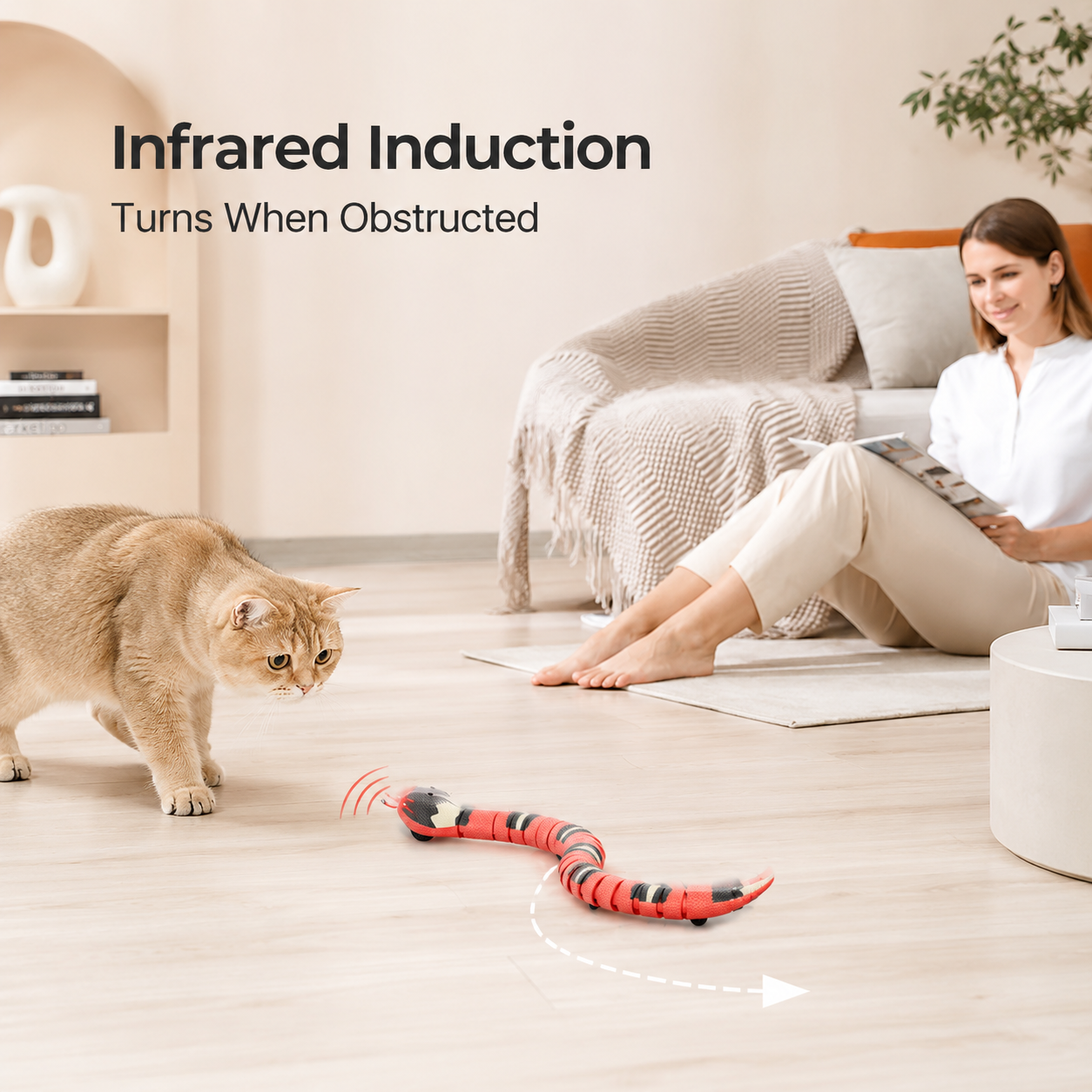 Rechargeable Electric Snake Cat Toy