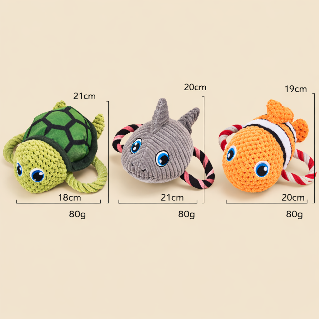 Plush Animal Rope Dog Toy