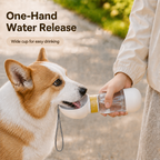 Portable Pet Water Bottle with Food Cup