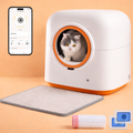 60L Self-Cleaning Cat Litter Box with App Control
