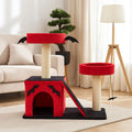 27.5" Halloween Cat Tree with Condo, Perches & Scratching Ladder