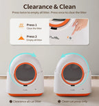 60L Self-Cleaning Cat Litter Box with App Control