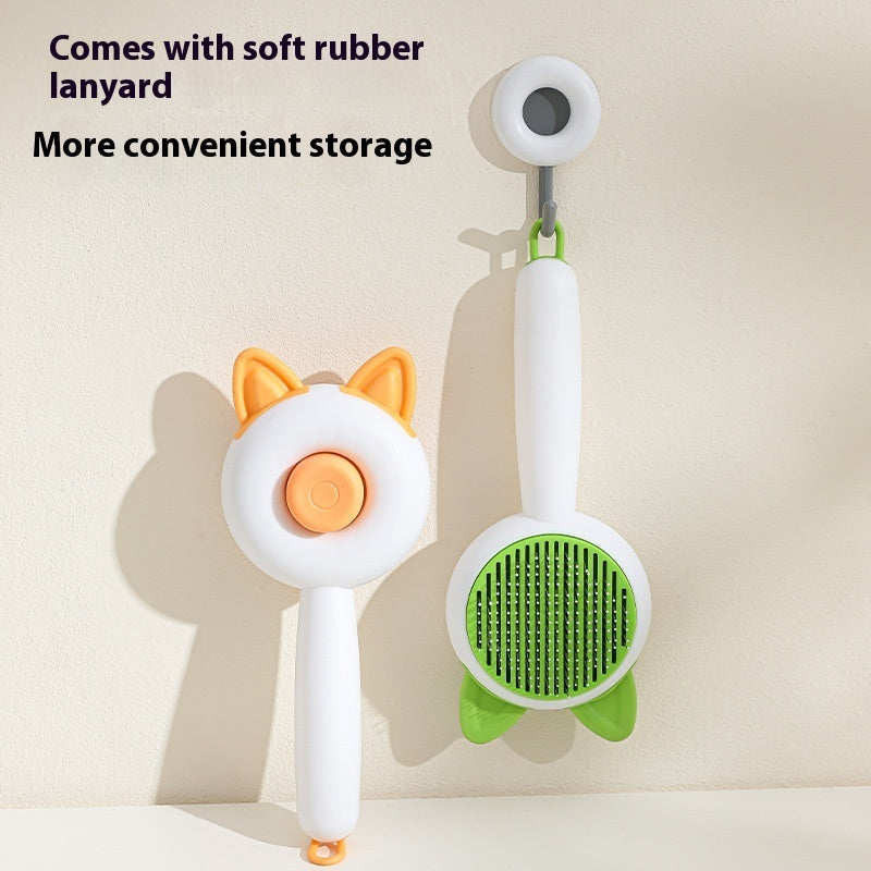 Self-Cleaning Cat Brush for Shedding