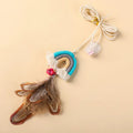 Rainbow Feather Door Hanging Cat Toy