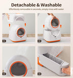 60L Self-Cleaning Cat Litter Box with App Control