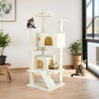 135cm Cat Tree Tower with Condos & Scratching Posts