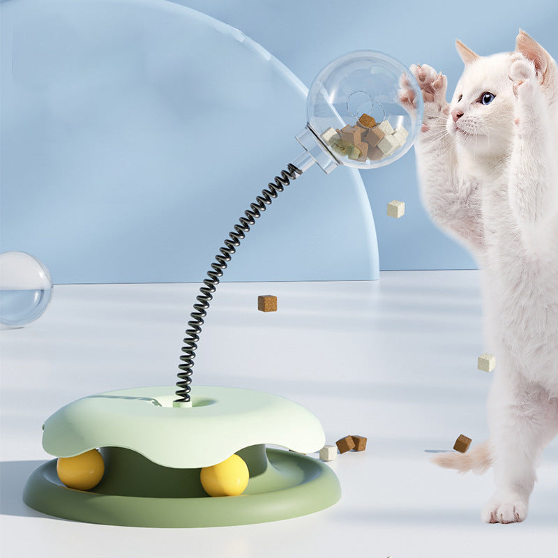 Interactive Spring Treat Dispensing Cat Toy