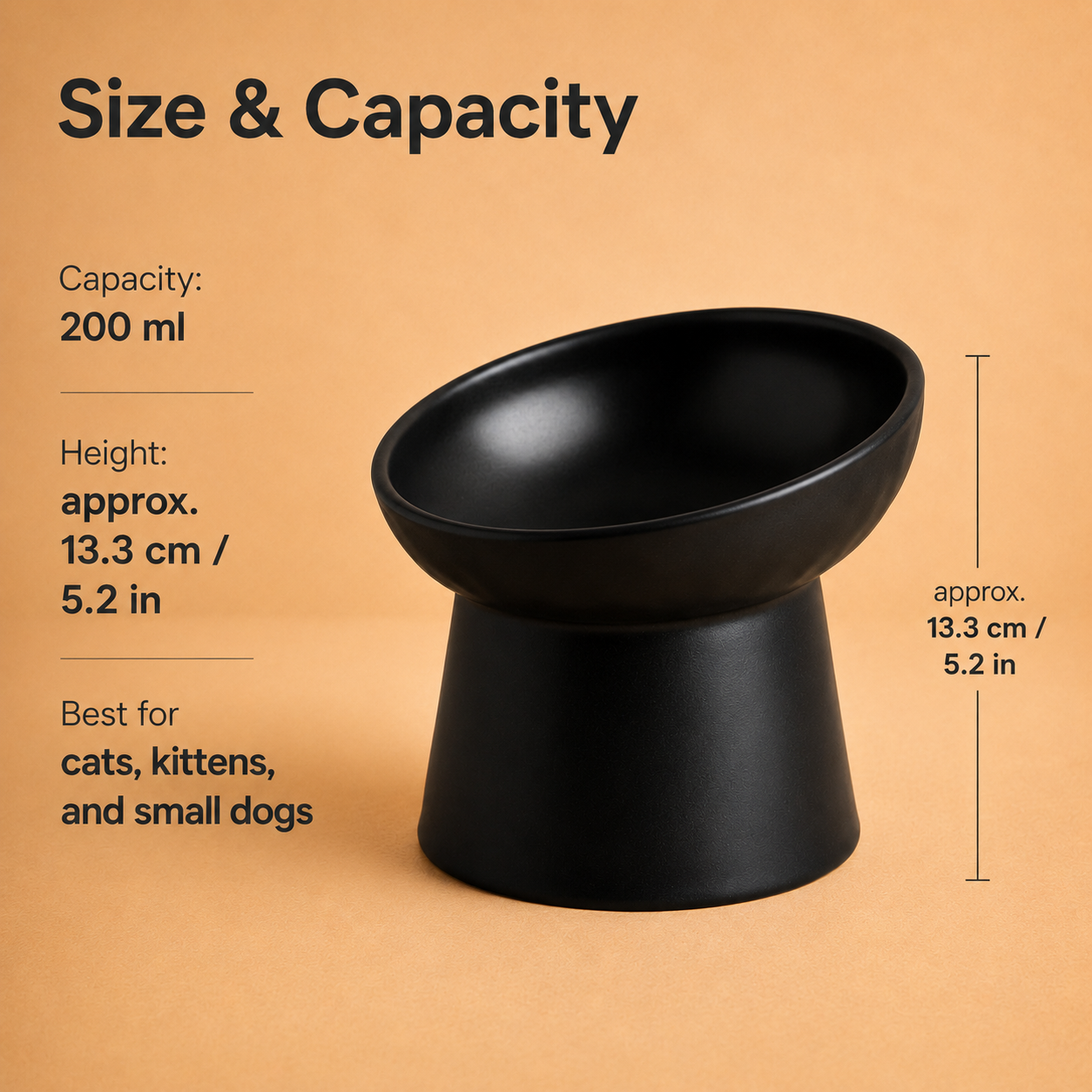 Elevated Tilted Ceramic Pet Bowl